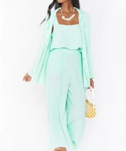 Show Me Your Mumu Johns Button Down Shirt ~ Green Melon New Mu