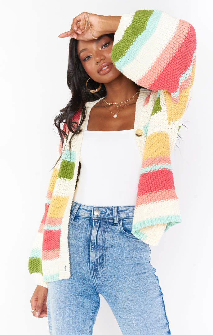 Show Me Your Mumu New Mu Good Karma Cardi ~ Sundown Ombre Knit 3 Show Me Your Mumu New Mu Good Karma Cardi ~ Sundown Ombre Knit