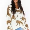 Show Me Your Mumu Hug Me Sweater ~ Tossed Leopard Knit 1 Show Me Your Mumu Hug Me Sweater ~ Tossed Leopard Knit