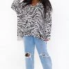 Show Me Your Mumu Sweaters Hug Me Sweater ~ Coconut Zebra Knit 2 Show Me Your Mumu Sweaters Hug Me Sweater ~ Coconut Zebra Knit
