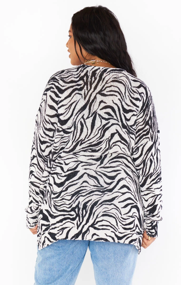 Show Me Your Mumu Sweaters Hug Me Sweater ~ Coconut Zebra Knit 7 Show Me Your Mumu Sweaters Hug Me Sweater ~ Coconut Zebra Knit