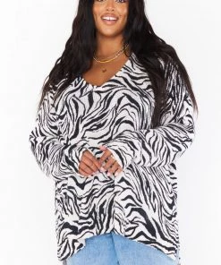 Show Me Your Mumu Sweaters Hug Me Sweater ~ Coconut Zebra Knit 17 Show Me Your Mumu Sweaters Hug Me Sweater ~ Coconut Zebra Knit