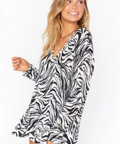 Show Me Your Mumu Sweaters Hug Me Sweater ~ Coconut Zebra Knit 14 Show Me Your Mumu Sweaters Hug Me Sweater ~ Coconut Zebra Knit