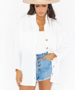 Show Me Your Mumu Johnny Tunic ~ White Linen New Mu