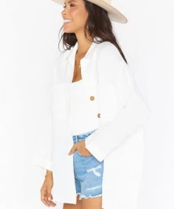 Show Me Your Mumu Johnny Tunic ~ White Linen New Mu