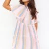 Show Me Your Mumu Brooks Babydoll Mini Dress ~ Paradise Stripe 1 Show Me Your Mumu Brooks Babydoll Mini Dress ~ Paradise Stripe