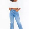 Show Me Your Mumu New Mu Manhattan Straight Jeans ~ Blue Stone