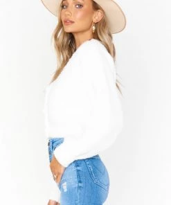 Show Me Your Mumu Clemmie Cardi ~ White Knit