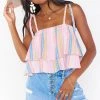 Show Me Your Mumu New Mu Klum Ruffle Top ~ Paradise Stripe 2 Show Me Your Mumu New Mu Klum Ruffle Top ~ Paradise Stripe