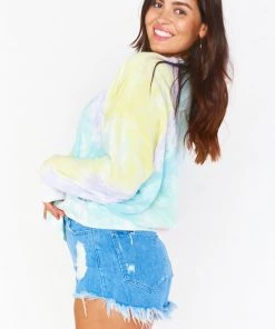Show Me Your Mumu Boyfriend Sweatshirt ~ Rainbow Tie Dye Sweaters