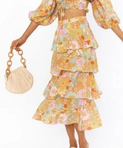 Show Me Your Mumu New Mu Full Swing Skirt - Groovy Blooms