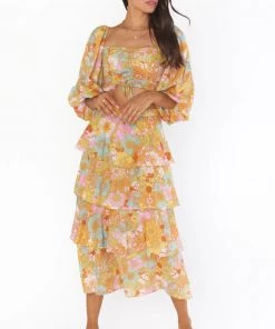 Show Me Your Mumu New Mu Full Swing Skirt - Groovy Blooms
