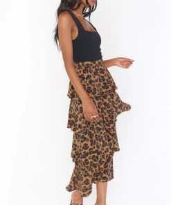 Show Me Your Mumu Full Swing Skirt ~ Caramel Cheetah Bottoms