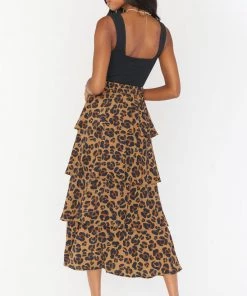 Show Me Your Mumu Full Swing Skirt ~ Caramel Cheetah Bottoms