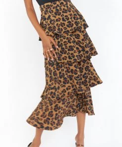 Show Me Your Mumu Full Swing Skirt ~ Caramel Cheetah Bottoms