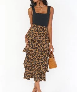 Show Me Your Mumu Full Swing Skirt ~ Caramel Cheetah Bottoms
