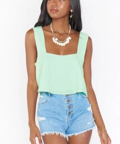 Show Me Your Mumu Tara Crop Top ~ Green Melon New Mu