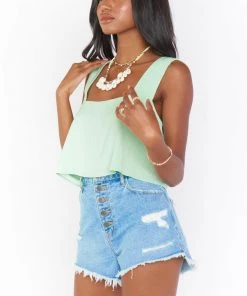 Show Me Your Mumu Tara Crop Top ~ Green Melon New Mu 12 Show Me Your Mumu Tara Crop Top ~ Green Melon New Mu