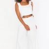 Show Me Your Mumu New Mu Kick Back Pants ~ White Linen