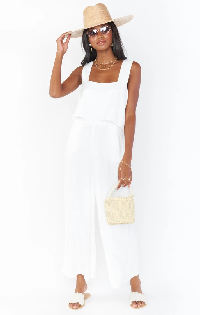 Show Me Your Mumu Tara Crop Top ~ White Linen 10 Show Me Your Mumu Tara Crop Top ~ White Linen