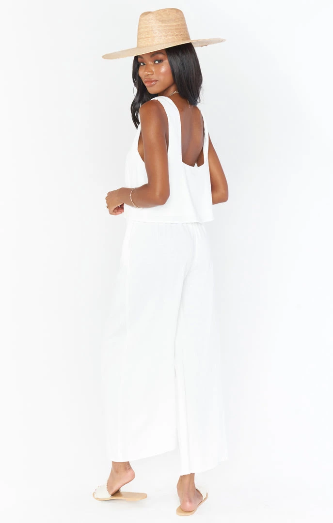 Show Me Your Mumu Tara Crop Top ~ White Linen 9 Show Me Your Mumu Tara Crop Top ~ White Linen