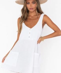 Show Me Your Mumu New Mu Weekend Mini Dress ~ White