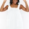 Show Me Your Mumu Sunshine Dress ~ White Linen