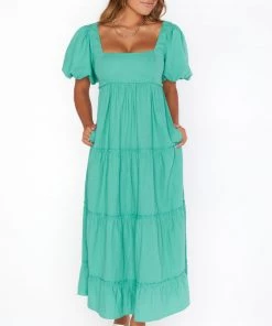 Show Me Your Mumu Linds Midi Dress ~ Parakeet Linen New Mu