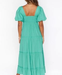 Show Me Your Mumu Linds Midi Dress ~ Parakeet Linen New Mu