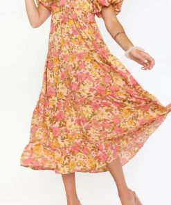Show Me Your Mumu Linds Midi Dress ~ Pretty Poppy New Mu