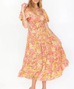 Show Me Your Mumu Linds Midi Dress ~ Pretty Poppy New Mu