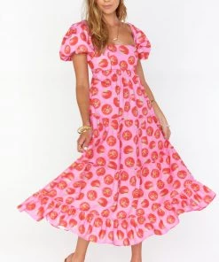 Show Me Your Mumu Linds Midi Dress ~ Spicy Tomato