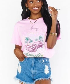 Show Me Your Mumu Travis Tee ~ West Coast Graphic Pink 19 Show Me Your Mumu Travis Tee ~ West Coast Graphic Pink