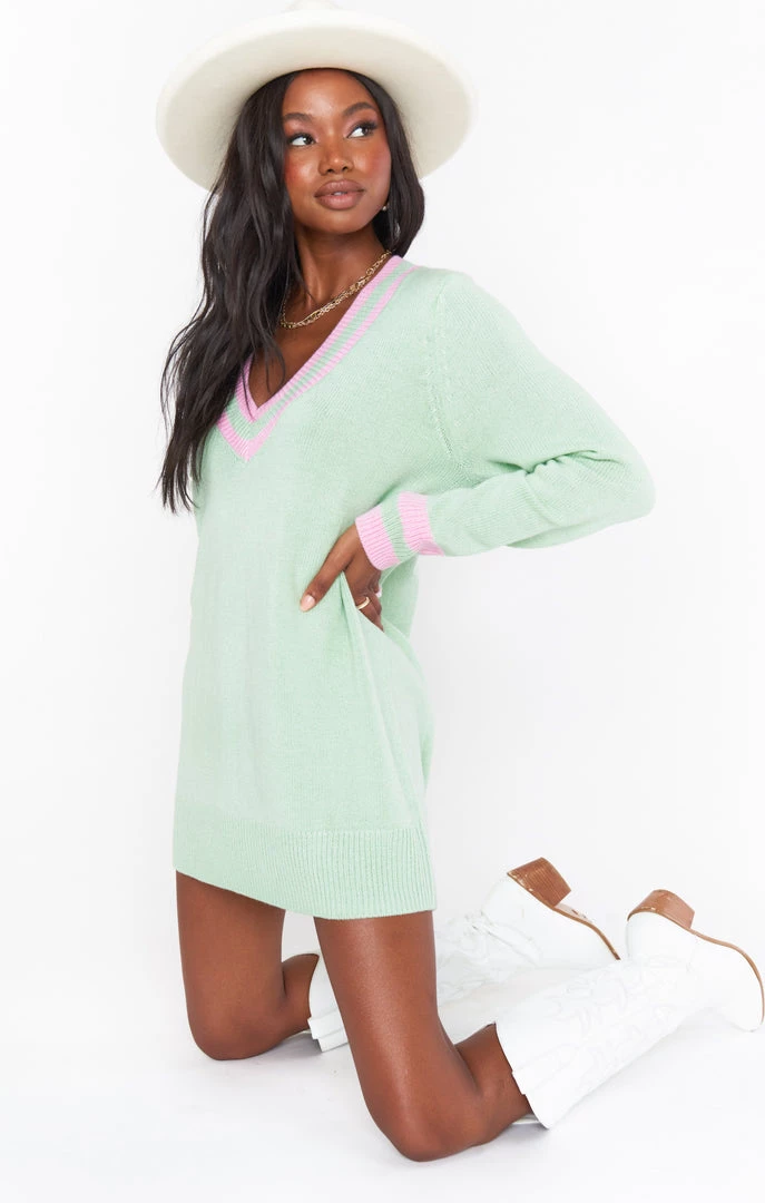 Show Me Your Mumu New Mu Hartford Sweater Dress ~ Mint Courtside Knit 4 Show Me Your Mumu New Mu Hartford Sweater Dress ~ Mint Courtside Knit
