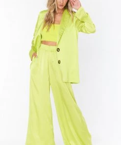 Show Me Your Mumu New Mu Felix Blazer ~ Citrine Luxe Satin