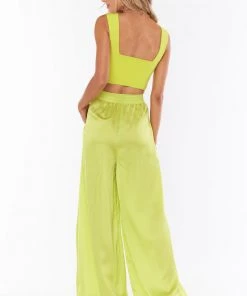 Show Me Your Mumu Irwin Pants ~ Citrine Luxe Satin New Mu 10 Show Me Your Mumu Irwin Pants ~ Citrine Luxe Satin New Mu