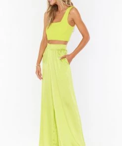 Show Me Your Mumu Irwin Pants ~ Citrine Luxe Satin New Mu