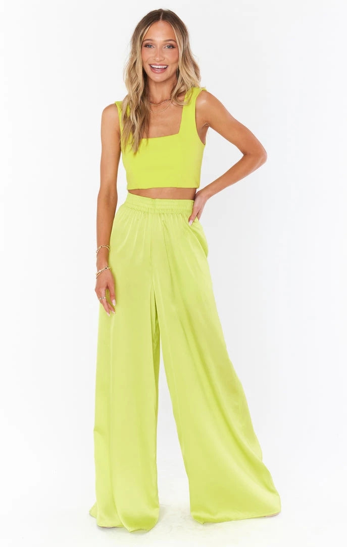 Show Me Your Mumu Irwin Pants ~ Citrine Luxe Satin New Mu 3 Show Me Your Mumu Irwin Pants ~ Citrine Luxe Satin New Mu