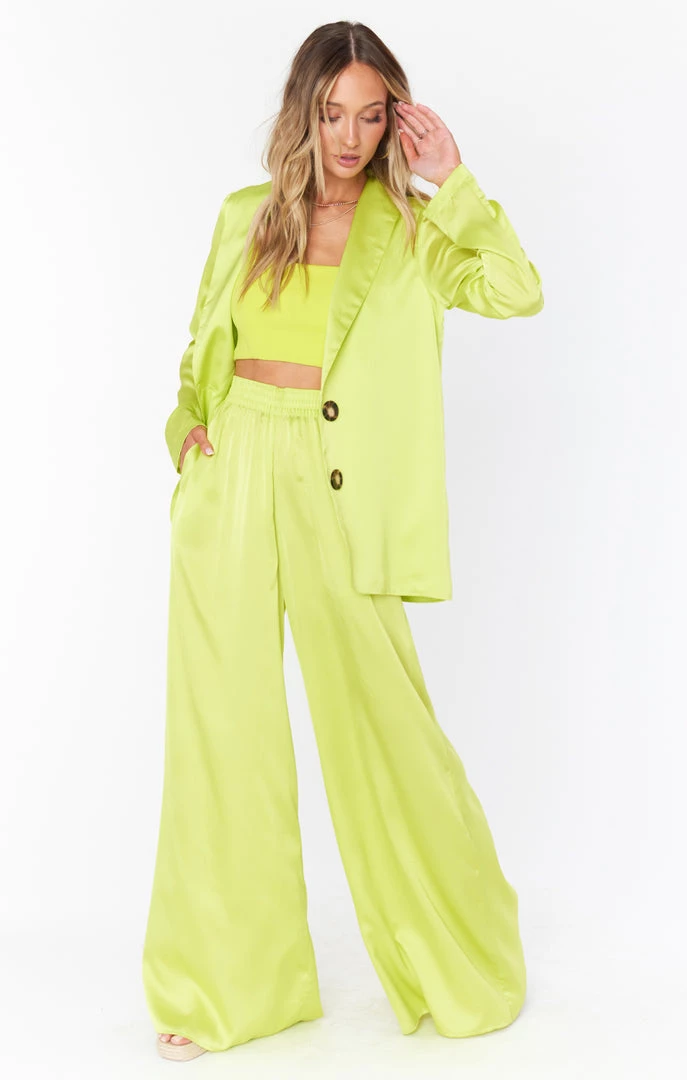 Show Me Your Mumu Irwin Pants ~ Citrine Luxe Satin New Mu 8 Show Me Your Mumu Irwin Pants ~ Citrine Luxe Satin New Mu