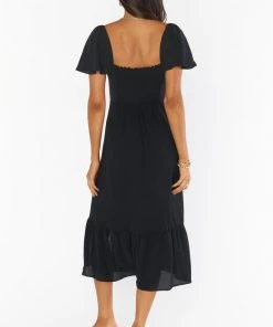 Show Me Your Mumu Brenda Midi Dress ~ Black New Mu
