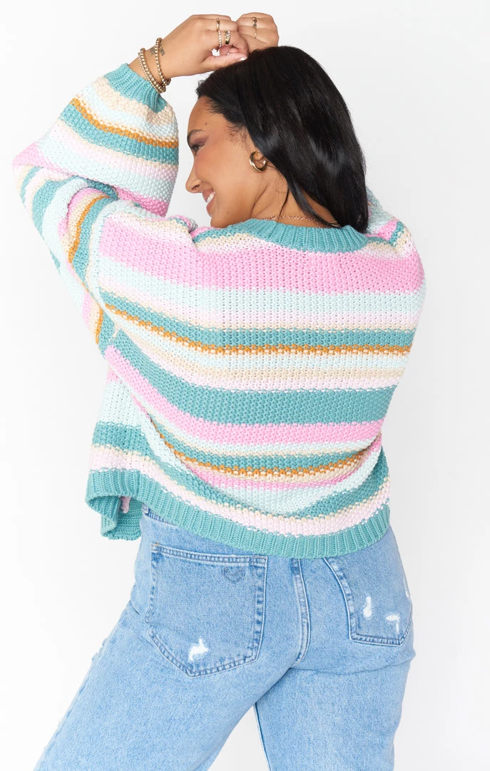 Show Me Your Mumu Good Karma Cardi ~ Sherbert Stripe Knit New Mu 7 Show Me Your Mumu Good Karma Cardi ~ Sherbert Stripe Knit New Mu