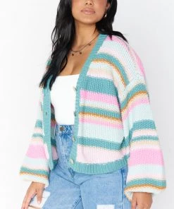 Show Me Your Mumu Good Karma Cardi ~ Sherbert Stripe Knit New Mu 10 Show Me Your Mumu Good Karma Cardi ~ Sherbert Stripe Knit New Mu