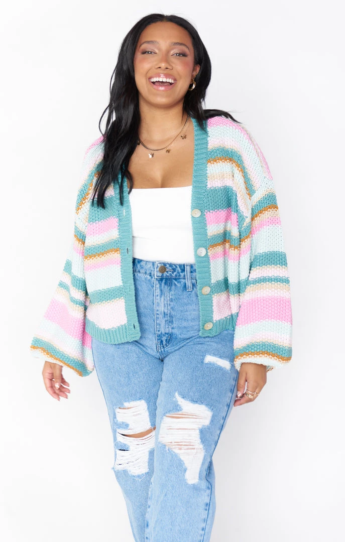 Show Me Your Mumu Good Karma Cardi ~ Sherbert Stripe Knit New Mu 4 Show Me Your Mumu Good Karma Cardi ~ Sherbert Stripe Knit New Mu