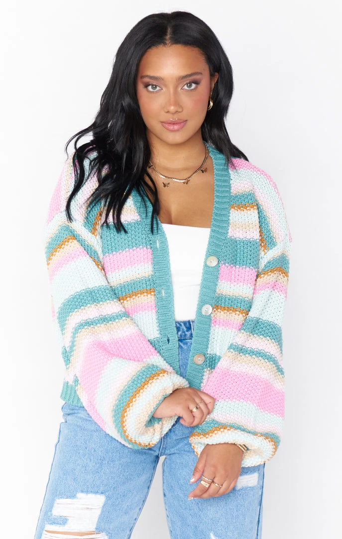 Show Me Your Mumu Good Karma Cardi ~ Sherbert Stripe Knit New Mu 3 Show Me Your Mumu Good Karma Cardi ~ Sherbert Stripe Knit New Mu