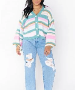Show Me Your Mumu Good Karma Cardi ~ Sherbert Stripe Knit New Mu 13 Show Me Your Mumu Good Karma Cardi ~ Sherbert Stripe Knit New Mu