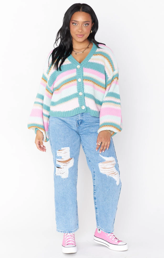 Show Me Your Mumu Good Karma Cardi ~ Sherbert Stripe Knit New Mu 8 Show Me Your Mumu Good Karma Cardi ~ Sherbert Stripe Knit New Mu