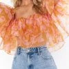 Show Me Your Mumu New Mu Rossella Ruffle Top ~ Flirty Floral 2 Show Me Your Mumu New Mu Rossella Ruffle Top ~ Flirty Floral