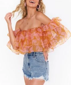 Show Me Your Mumu New Mu Rossella Ruffle Top ~ Flirty Floral