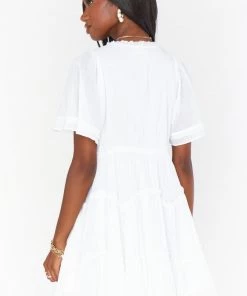 Show Me Your Mumu Alyssa Mini Dress ~ White Voile