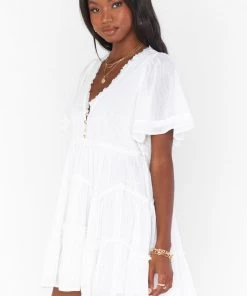 Show Me Your Mumu Alyssa Mini Dress ~ White Voile